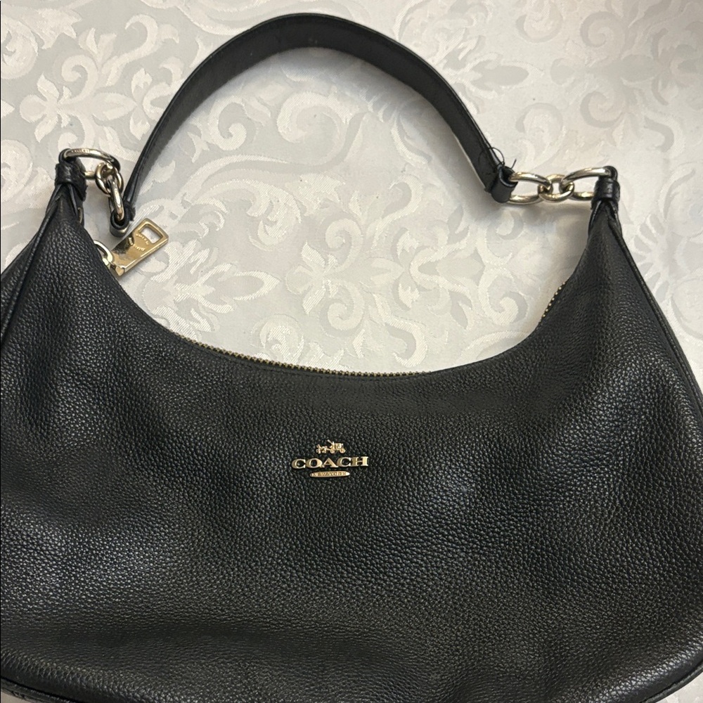Coach Black Leather Hobo Bag